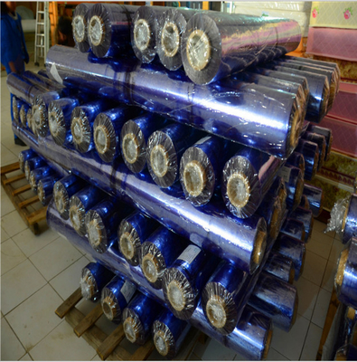 0.2mm Blue PVC Lamination Film 245cm Width 40kg Transparent Sheet For Packing
