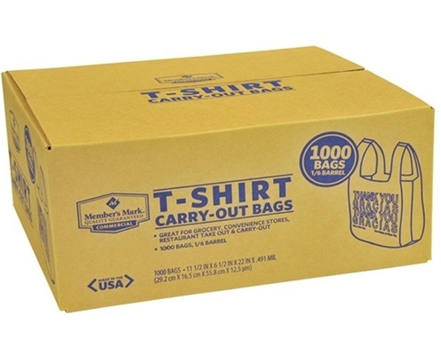 PLA Compostable Plastic T Shirt Shopping Bags Biodegradable Eco Friendly