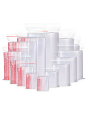 Self Sealing PE Mini Zipper Poly Bags Clear For Packaging Food