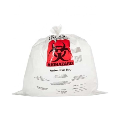 Plastic Autoclave Biohazard Garbage Bag Waste Disposal For Hospital